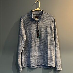 Greg Norman Blue Quarter-Zip Pullover Moisture Wicking UV Protection Small